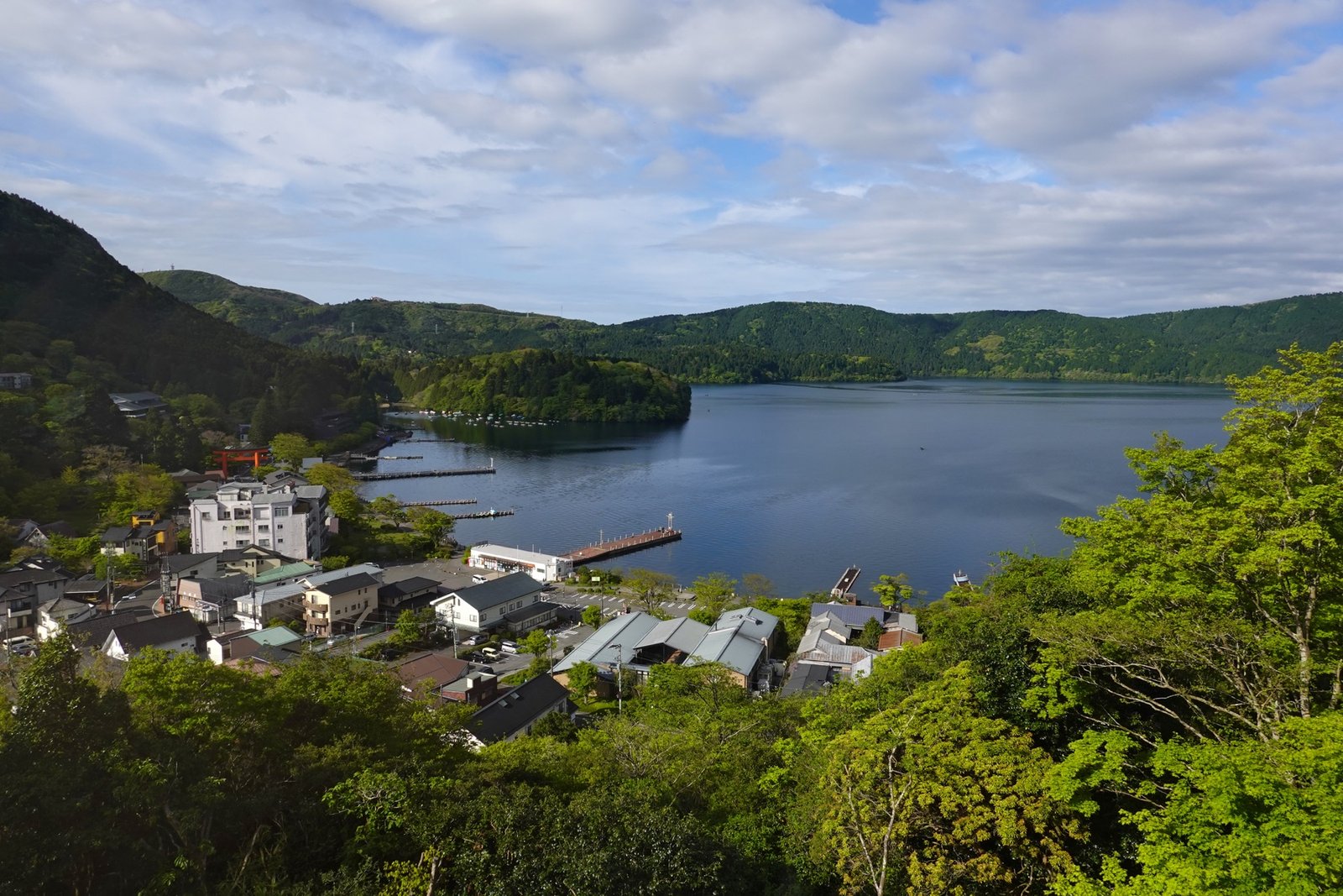 Lake Ashi and the mountains of Hakone